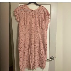 Miusol Pink Lace Scallop Hem Dress Sz 2XL